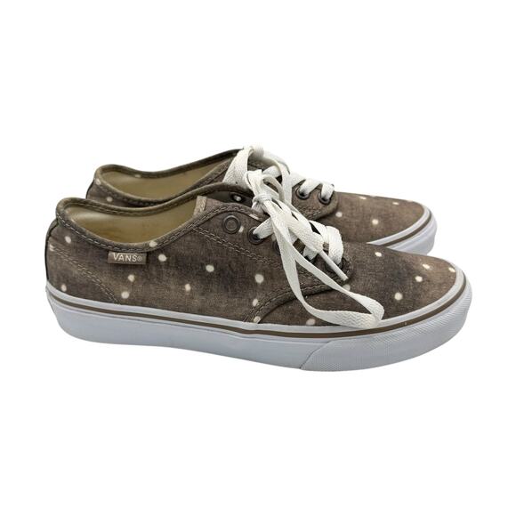 Vans Women's Gray Polka Dot Lace Up Low Top Casual Sneakers - Picture 5 of 11